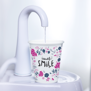 wellsacup Trinkbecher Papier Blumen, 1.000 Stück