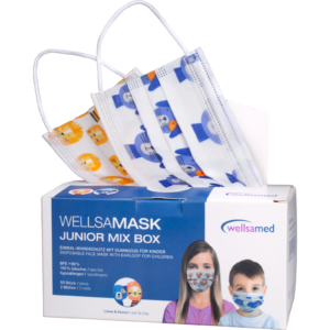 wellsamask Junior Mix Box, Mundschutz mit Gummizug