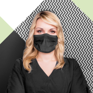 wellsamask Mundschutz mit Gummizug einfarbig, Grün